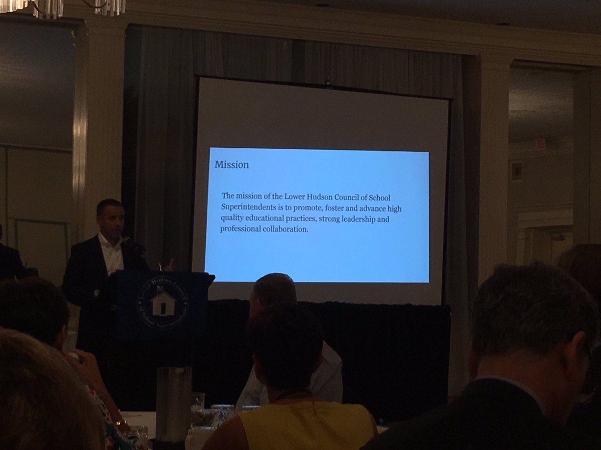 DrJosephRicca's tweet photo. Dr. @OssiningSup, reminding the #LHCSS of our mission; always keeping our children and communities first! #WPProud @NYSchoolSupts @wplainsschools https://t.co/YgDayGfpPT