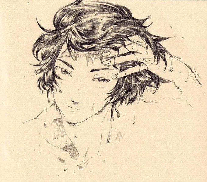 @kakuntejinz 額の向こう傷のお話大変心ときめきました・・!これはすごいです。思わず描いてしまいまして、もしよろしければお納め下さいませ。素敵なつぶやきありがとうございました! 