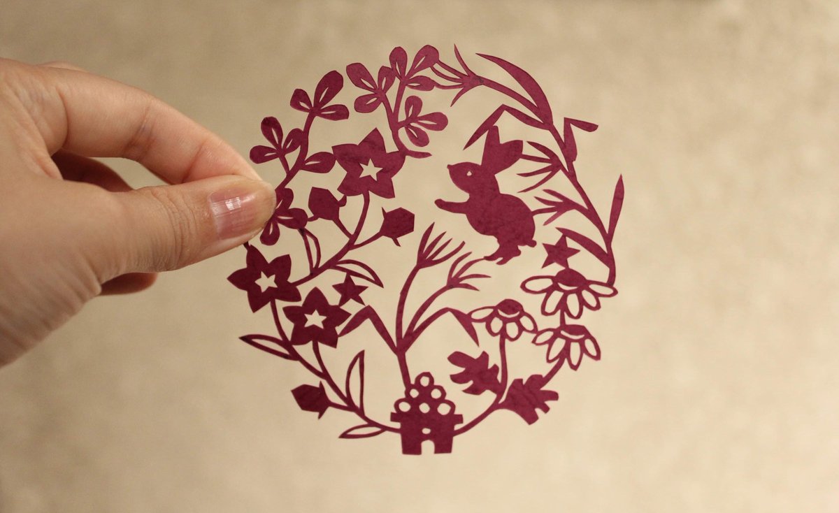 佐川綾野 切り絵作家さんのツイート お月見うさぎ 中秋の名月 十五夜