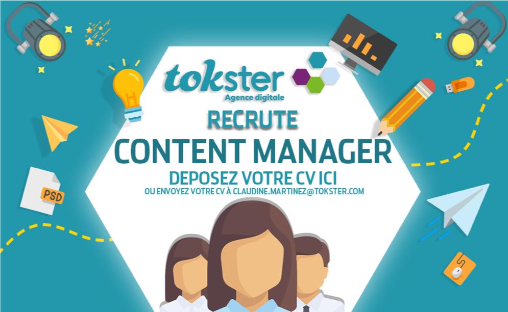 #Recrutement : Tokster l’agence digitale à la recherche de nouveaux content managers ! 
Déposez votre CV sur po.st/wvTem6
En savoir plus po.st/Qmjgwo

#emploi #freelance