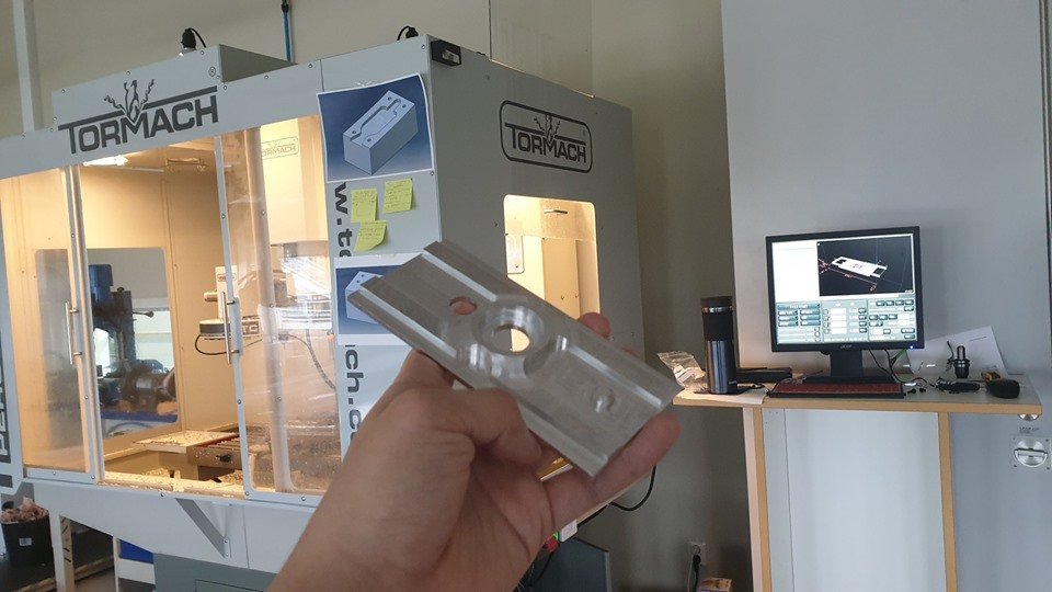 IRISCBEXUS's tweet photo. Before/After machining our first part. We want to thank @IMSSoftware for supporting our project by providing the post processor for our CAM software. It worked like a charm! https://t.co/AgsAO2LLdu