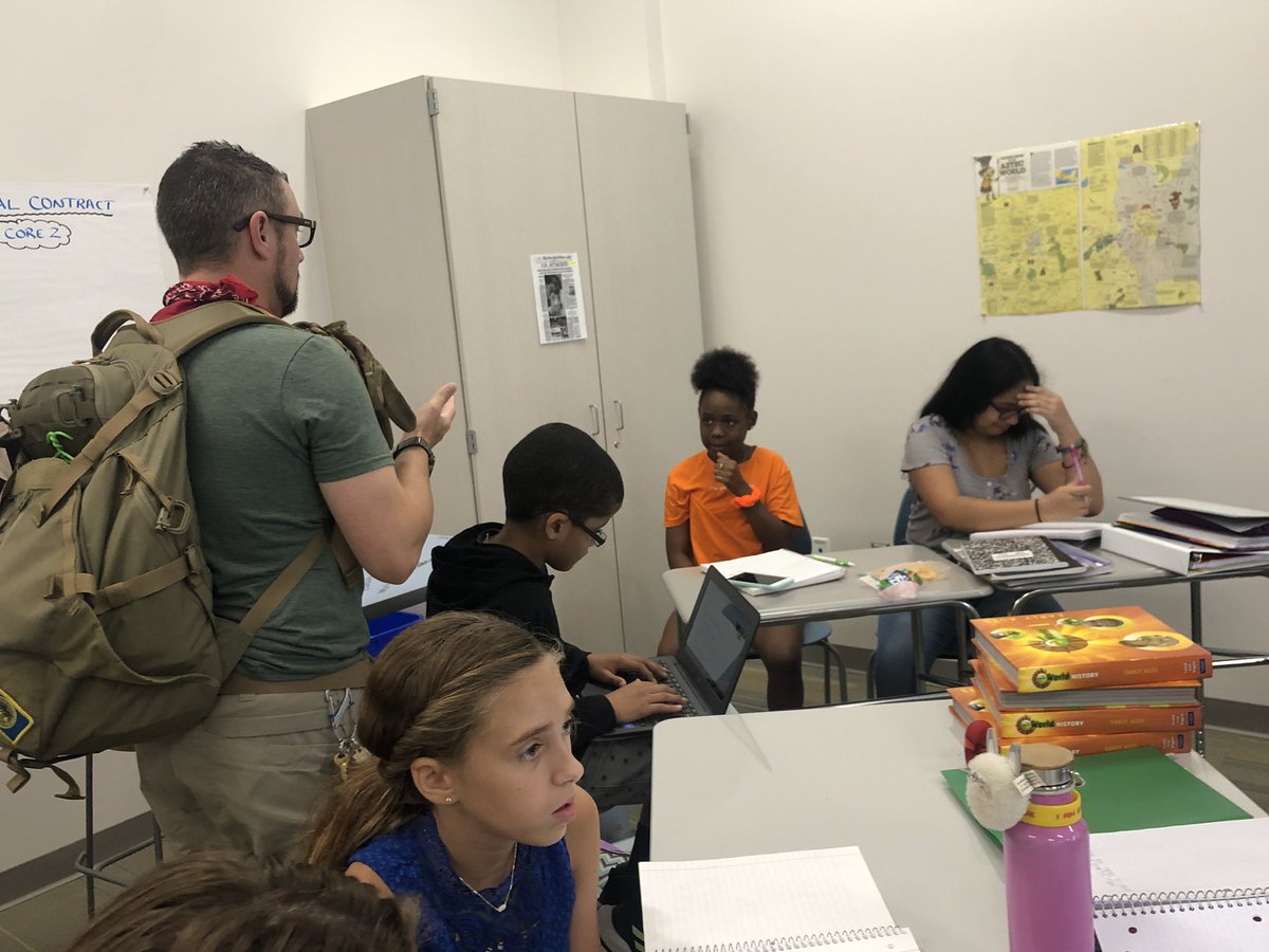 olmstead_jen's tweet photo. Bringing history to life today @AFMSChargers and dressing the part. Zombies have taken over 😳... using push and pull factors what is your migration plan, and what is in your survival kit? #historycomingtolife #6thgraderocks https://t.co/08gtCPsHDc
