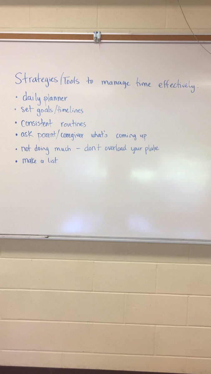 nbrooking2017's tweet photo. Grade 8 Heathy Living getting an idea of how to manage time effectively. With September being such a busy month for many of us, thought we’d share these ideas to help you get through the chaos https://t.co/bXDSGhDZHX