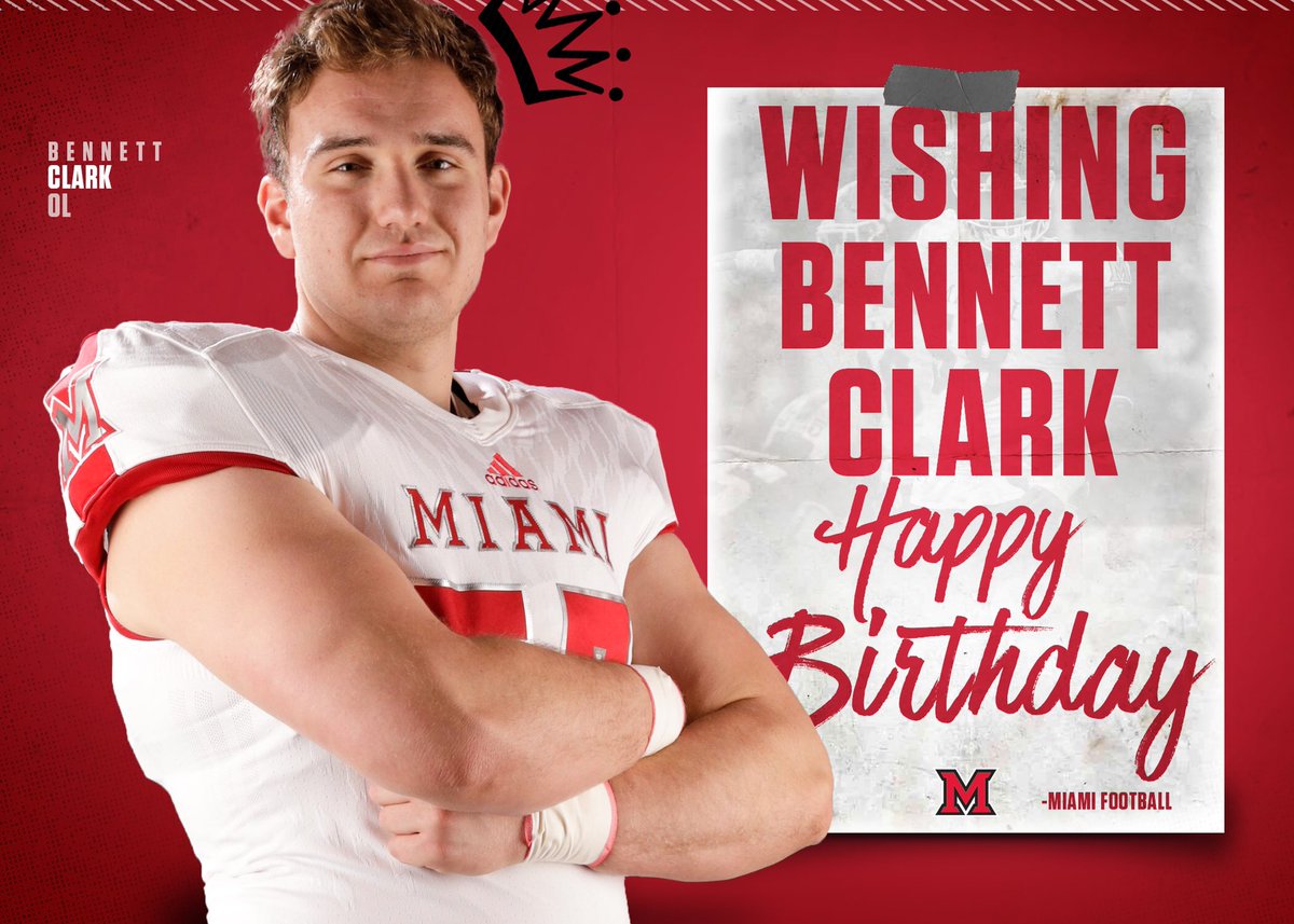 MiamiOHFootball's tweet photo. Happy Birthday, @bwclark99 ! https://t.co/761y79Rd8e