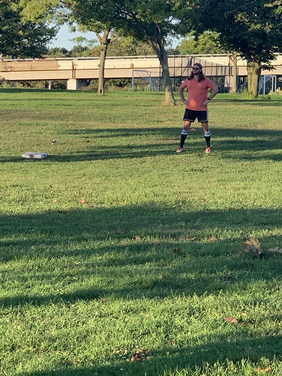 TeamCream2020's tweet photo. Did @PFTCommenter join our Buffalo Kickball League? Played a gritty game at 3rd, but Team Cream grinded out another W! https://t.co/vPOR9wgsLA
