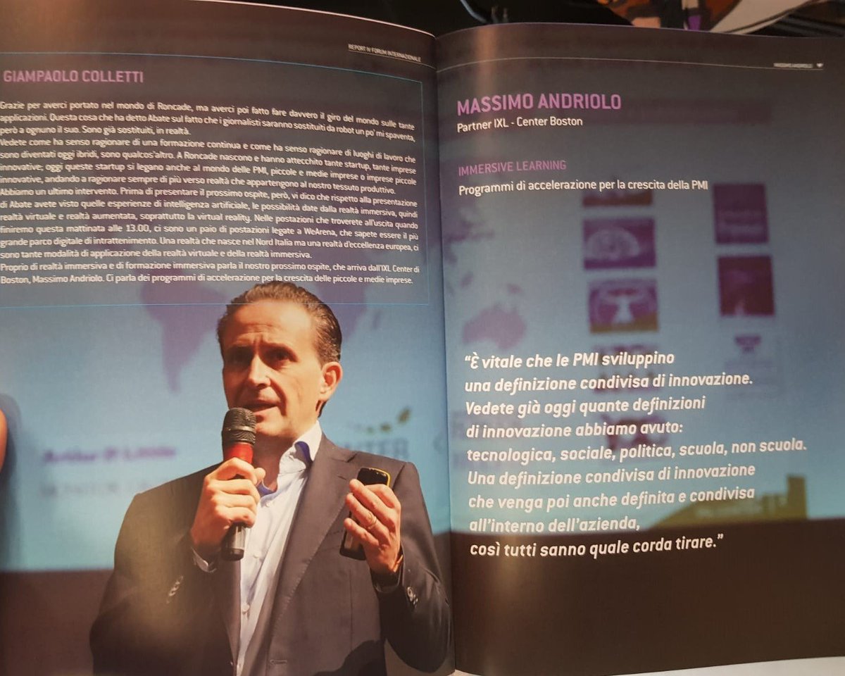 Massimo Andriolo, Partner at IXL Center, introduced 10x growth program in #Verona, #Italy.
linkedin.com/posts/iii-mill…

#growth #innovation #ixlcenter #innovationmanagement #projectmanagement #designthinking #massimoandriolo