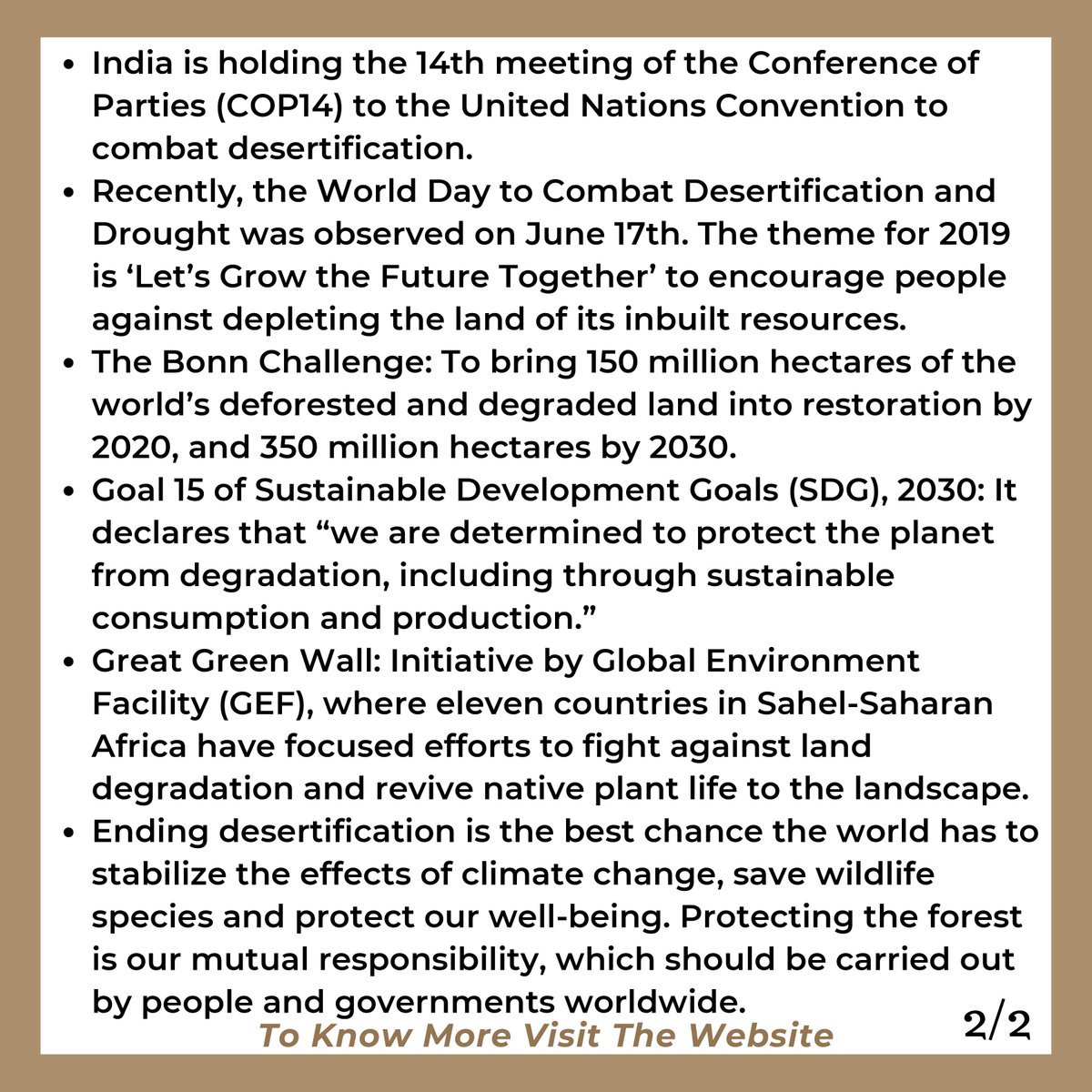 drishtiiaseng's tweet photo. This TTP is about desertification along with its causes and impacts. It explains the measures taken by India and the world to curb desertification.
Read More: https://t.co/ixE8UTT1K3
#UPSCToThePoint #UPSCMains #UPSCTTP #DrishtiIASEnglish #DrishtiIAS https://t.co/bGgZb3NKmr