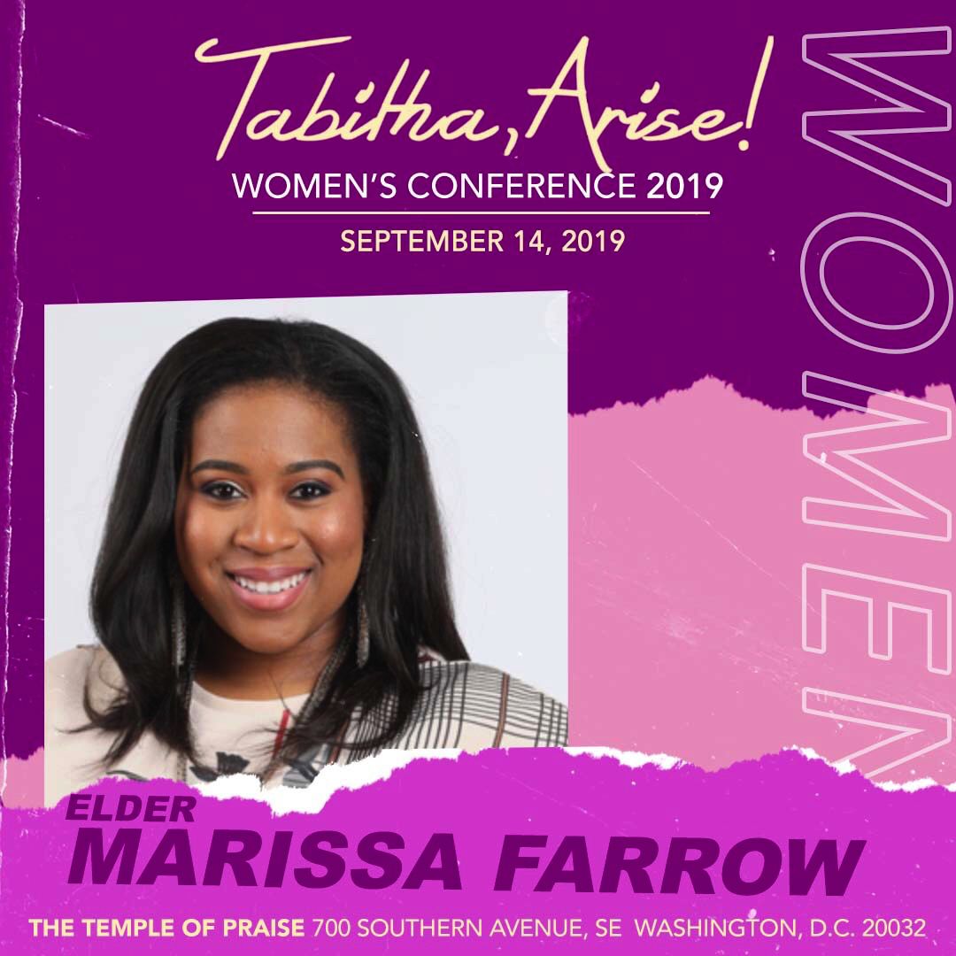 TempleofPraise_'s tweet photo. Ladies, this weekend is dedicated to you! TOPIFC Women’s Conference 2019 - Tabitha, Arise! Speakers include: @iamvictoriavenable • Prophetess #DeborahWebb • Co-Pastor @mdlimes • Elder @marissafarrow and Dr. #VictoriaGray. See you there! (Brothers, you can join us too 🙂) https://t.co/FIaHFjzAEr