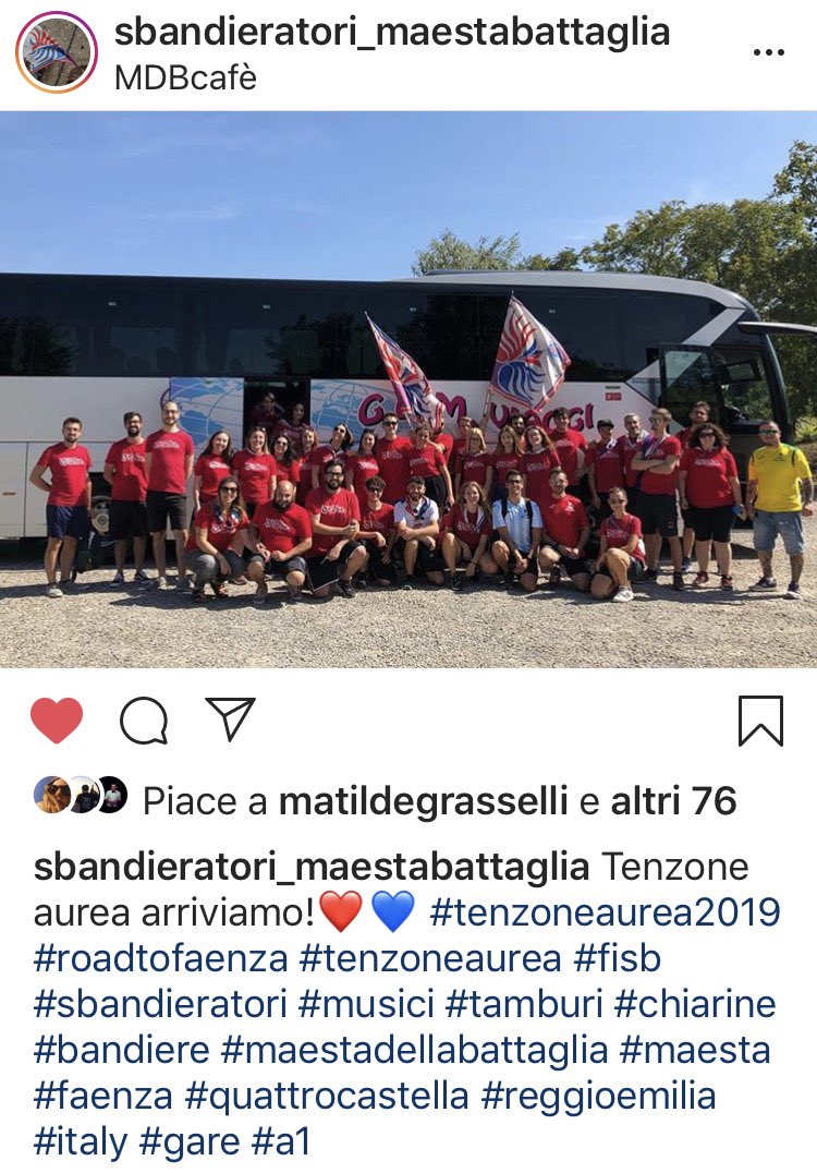 GruppoMdB's tweet photo. Maestà della Battaglia da oggi a domenica a Faenza per la Tenzone Aurea 2019, i campionati nazionali sbandieratori e musici Assoluti di serie A1 #sbandieratori #musici #tamburi #chiarine #bandiere #quattrocastella #migliori20dItalia #tenzoneaurea #faenza #fisb #tenzoneaurea2019 https://t.co/g9B40rnibN