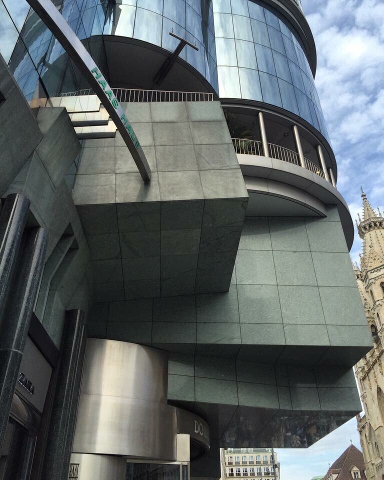 Hans Hollein’s (a giant figure in this discussion) hugely contentious Haas House in Vienna, which -if you can believe it- faces directly onto the medieval cathedral... 1987-1990 The interior was sadly demolished a few years ago