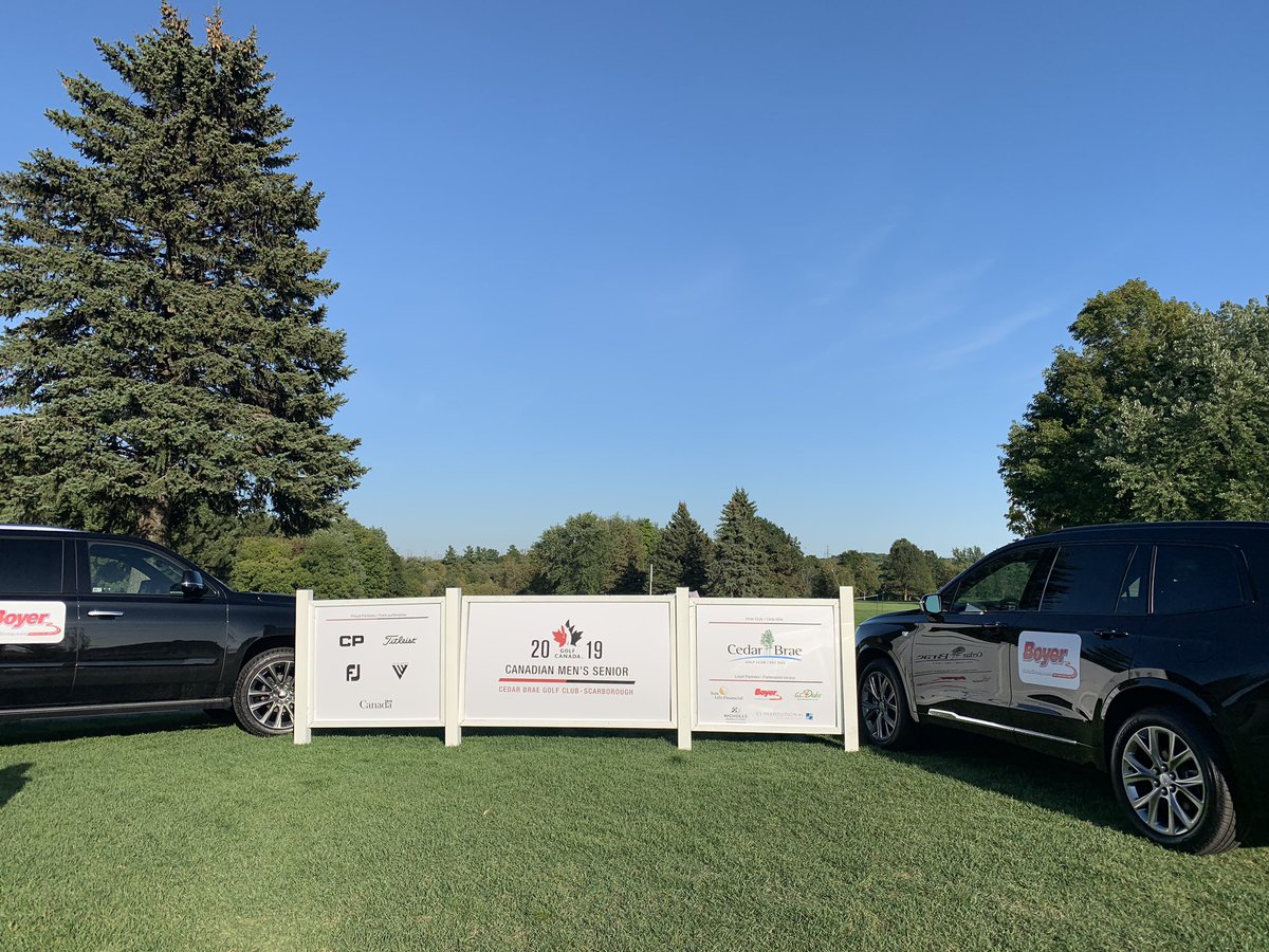 CedarBraeGolf's tweet photo. Thank you to our sponsors for your support this week at the Canadian Menβs Senior Championship @CedarBraeGolf!
#Sunlife #BoyerChevrolet #CI #NichollsDesign #GCDuke #BDO #RichardWengle #ClearHealth #RonaldMcdonaldHouse #Jonassoftware #Allstate #McLeanHallmark https://t.co/Y8mcLPNgJW