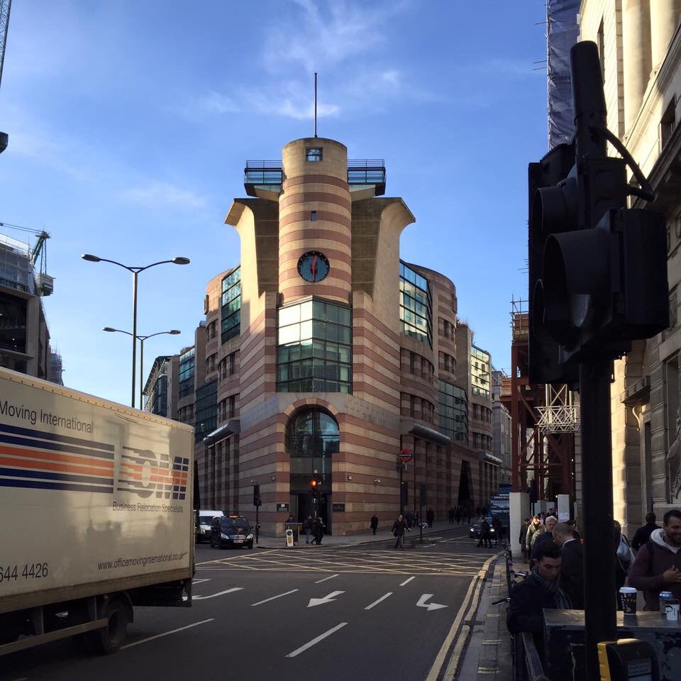 Another highly controversial but brilliant masterpiece that was very controversial in its day, & in this case is now listed, is James Stirling’s No1 Poultry in London, which faces directly at the Royal Exchange, and replaced a Mies Van der Rohe scheme that was blocked. 1987-1997