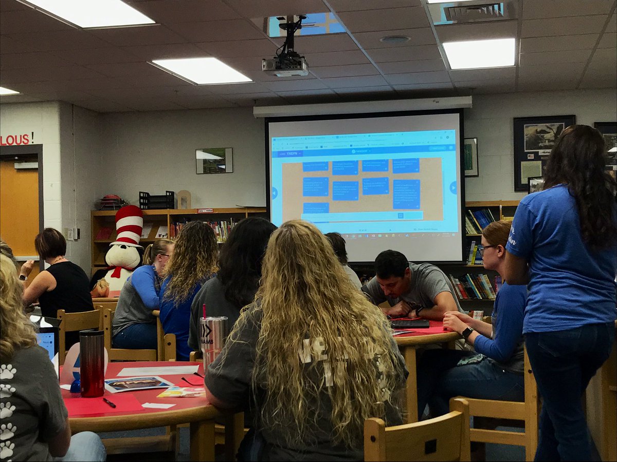 sara_hendrix4's tweet photo. This morning mentors and new teachers were using @nearpod to dig deeper into what it looks like to start a lesson! My favorite was seeing video clips from teachers using @goswivl and then sharing ideas on how they’ll use this learning their classrooms! #cmcssinduction https://t.co/YetaSgxPKv