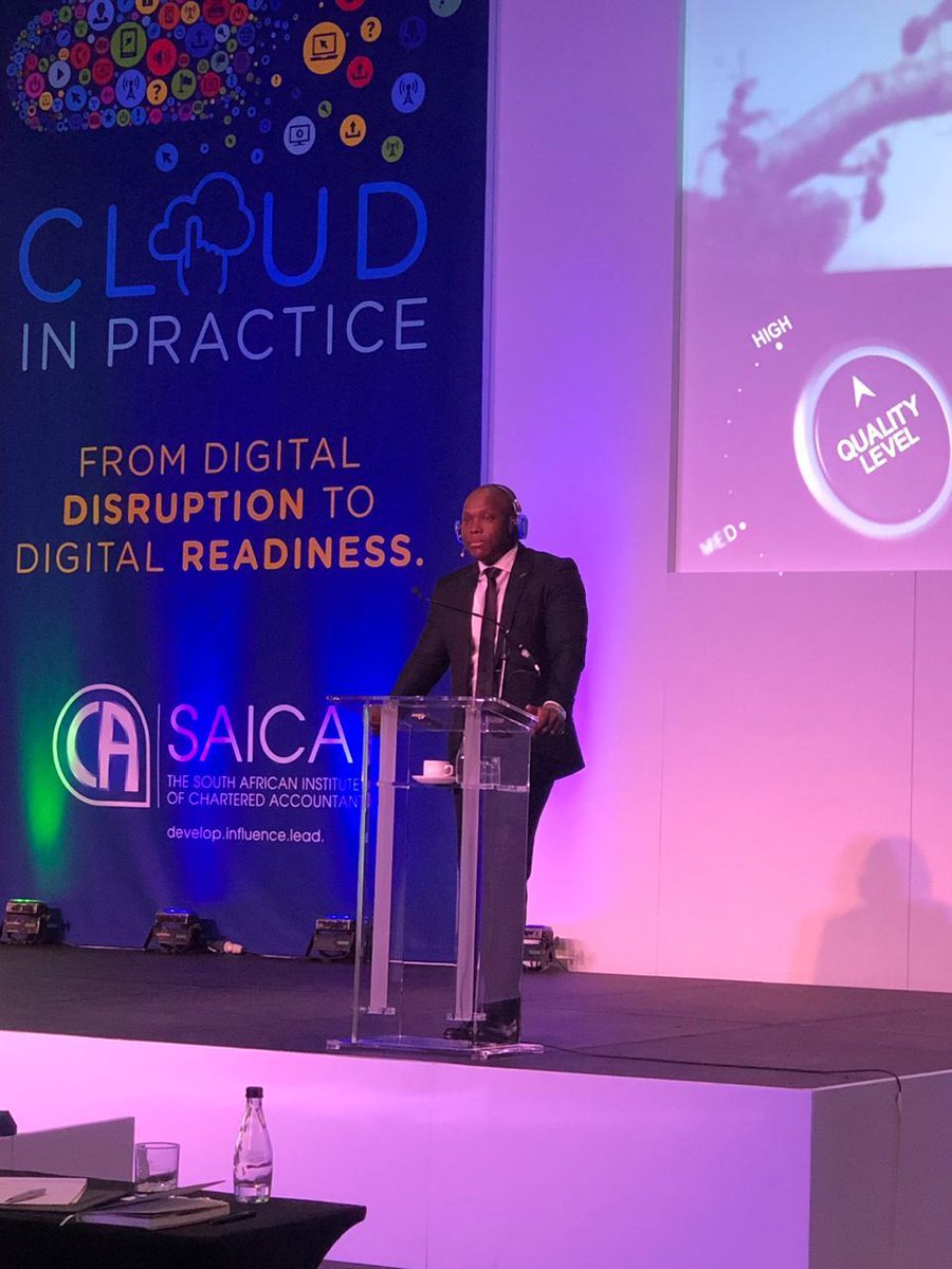 quickbookssa's tweet photo. Thank you to our dynamic speaker @VusiThembekwayo for his powerful talk on digitizing practices at the @saica_ca_sa  #CloudInPractice conference yesterday. #cloud #accounting https://t.co/bOIaueTwVG
