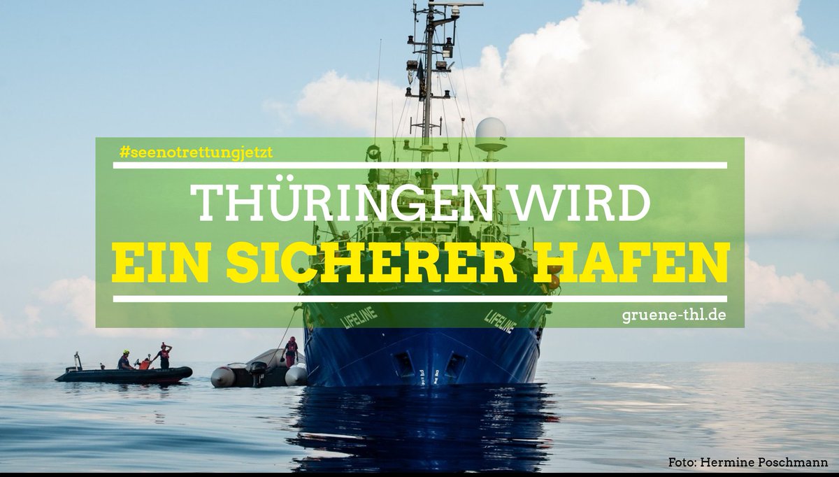 gruenethl's tweet photo. Wir fordern ein humanitäres #Europa und wollen in unserem Antrag #Thueringen zum sicheren Hafen machen.  @Astrid_RB sagt allen Vereinen und NGOs, die Geflüchteten im #Mittelmeer helfen, mit einem Landesprogramm Unterstützung zu. #plenumth #seenotrettungjetzt https://t.co/cpTfJdolLv