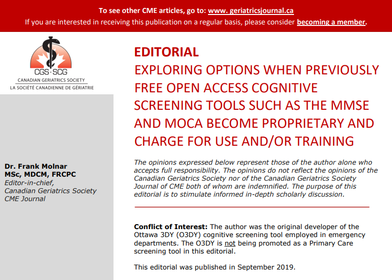 British Geriatrics Society (@gerisoc) on Twitter photo KEY EDITORIAL: 'Exploring options when previously free open access cognitive screening tools such as the MMSE and MoCA become proprietary and charge for use and/or training' via <a href="/FrankMolnarCGS/">Frank Molnar</a> <a href="/CanGeriSoc/">Canadian Geriatrics</a> canadiangeriatrics.ca/wp-content/upl… KEY EDITORIAL: 'Exploring options when previously free open access cognitive screening tools such as the MMSE and MoCA become proprietary and charge for use and/or training' via <a href="/FrankMolnarCGS/">Frank Molnar</a> <a href="/CanGeriSoc/">Canadian Geriatrics</a> canadiangeriatrics.ca/wp-content/upl…