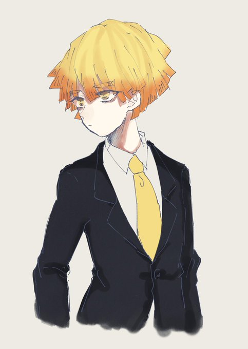 スーツも着こなす我妻善逸のtwitterイラスト検索結果 古い順