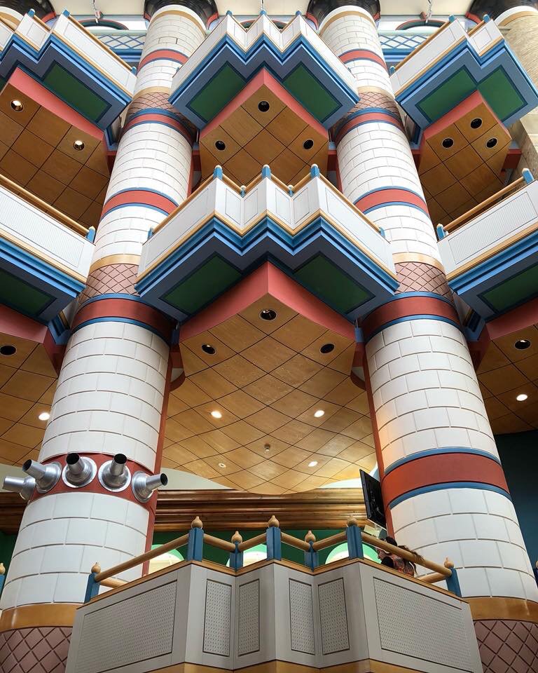 John Outram’s Judge Institute in Cambridge, 1991-5... Outram is a towering, highly singular and distinctive figure, with a vast intellectual and mythological framework underpinning all of his designs, as well as incredible material & technical daring...