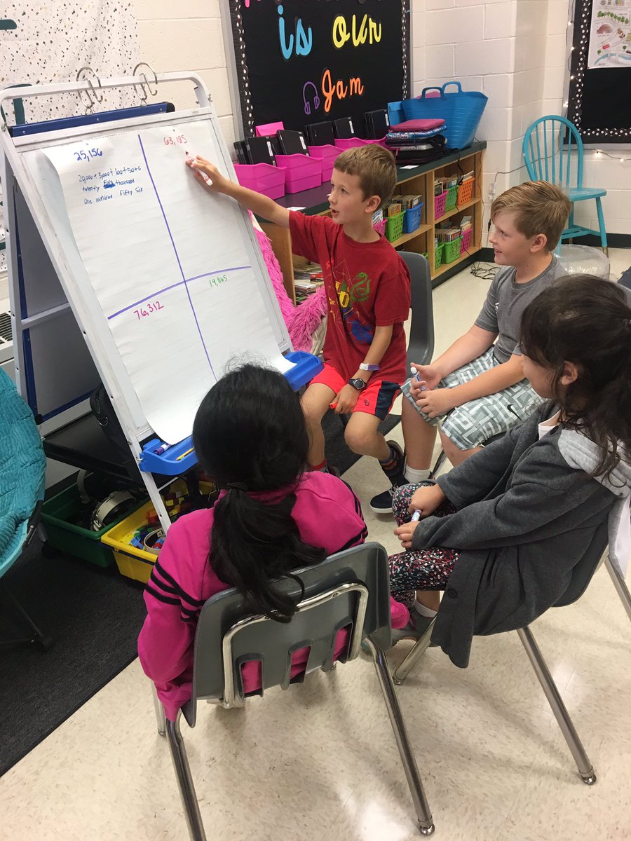 A little role switching took place in Room 16 today as the students became the teachers! Check out my third graders teaching their very own place value lessons. We focused on writing numbers in expanded form and word form #futureeducators #placevalue #Sel19 <a href="/seldenslanding/">seldens.landing.es</a>