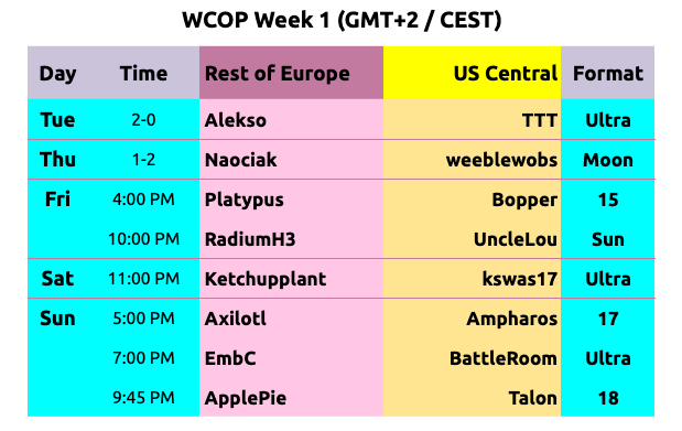 EuropeVGC's tweet photo. Here's our schedule for this week! Looking forward to some great matches! ^_^ https://t.co/5x4Fkn0uUv