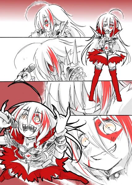 紅……ありがとう……
以前描いた紅のアレの絵と、ついでに紅いやつを再掲。 