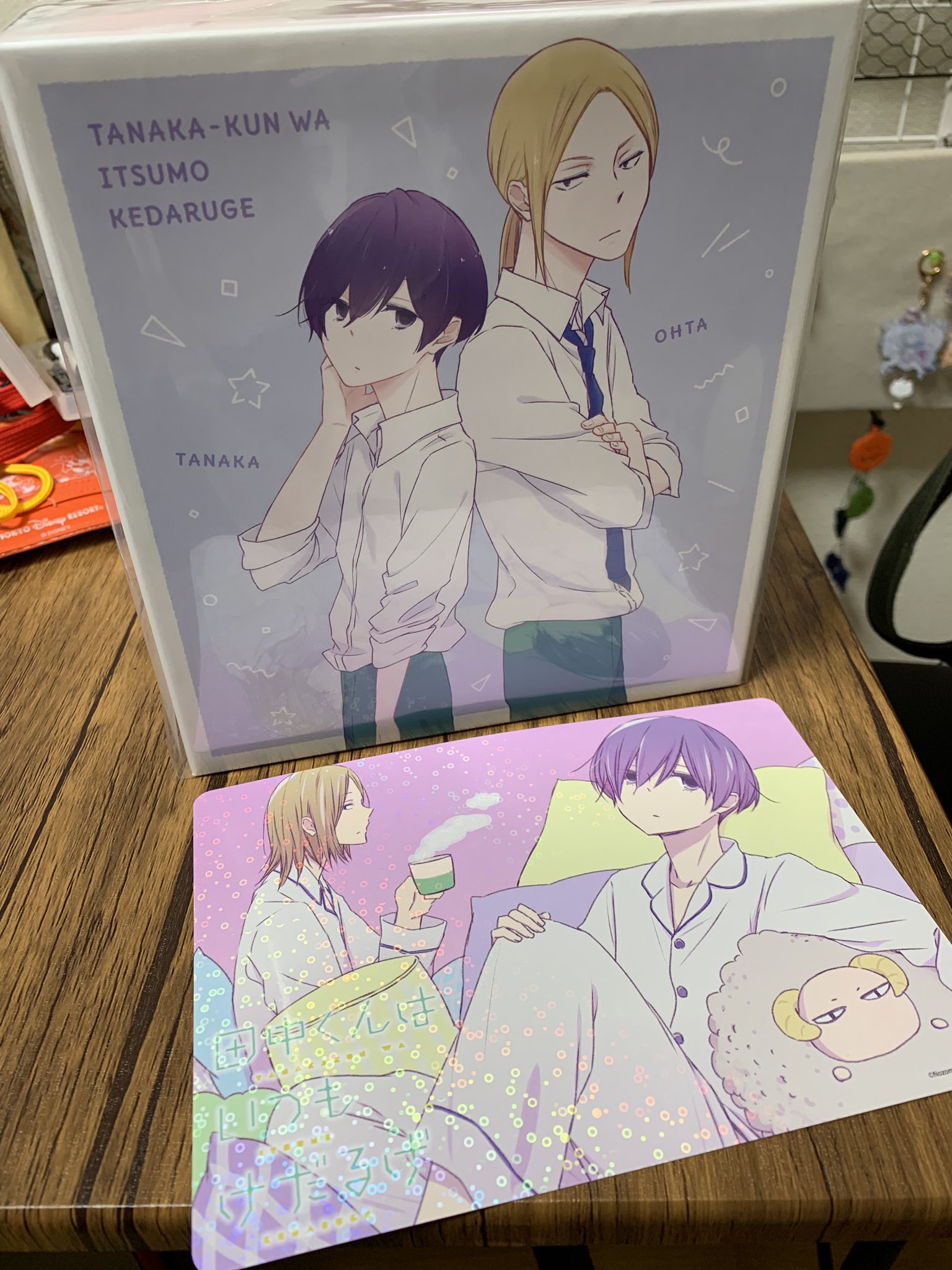 アオイ C100 1日目y43b 田中くんはいつもけだるげ とうとう最終 巻 前作の放課後ヒーローから好きで買い続けてまだまだ続くと思ってたところに最終回だったのでかなり寂しい アニメも原作もゆるーい感じが好きでした アニメイト限定収納boxも可愛くて
