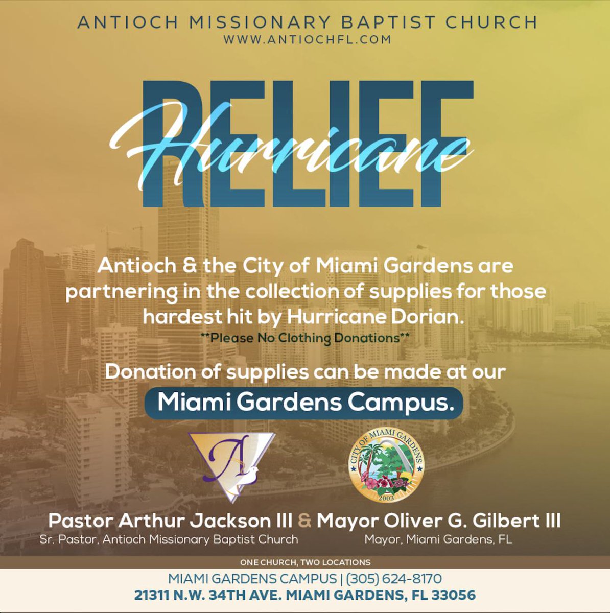 City Of Miami Gardens On Twitter Antioch Missionary Baptist