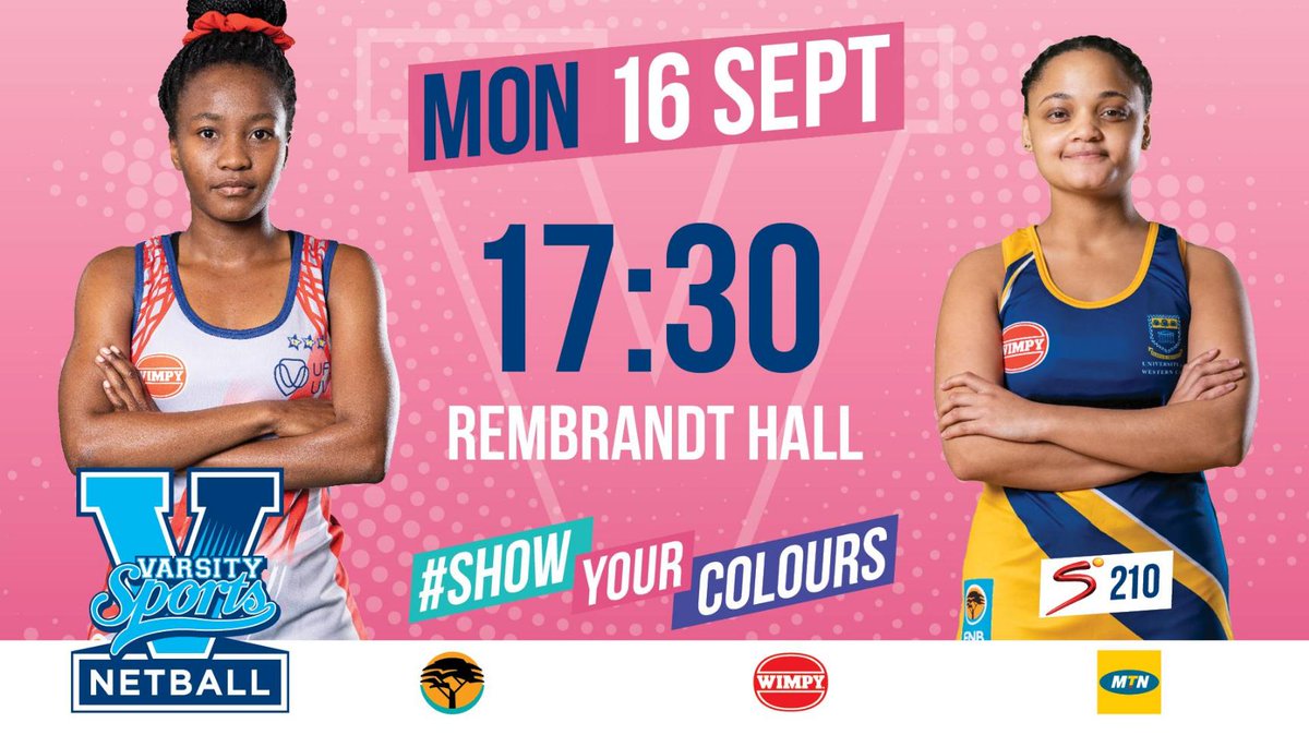 UFSweb's tweet photo. .@KovsieNetball take on UWC Sport in Round 6 of the 2019 @VarsityNetball. 

📅: Monday September 2019
⌚️: 17:30
📍: Rembrandt Hall

Catch all the live action on @SuperSportTV 10. 

#ShowYourColours | #GoKovsies | #KovsieNetball https://t.co/wt395no4tF