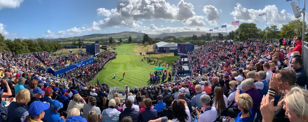 MarkSim93794378's tweet photo. First taste of the @2019solheimcup fantastic atmosphere and camaraderie, course looks simply fabulous
#teamformat #matchplay #presentation @GleneaglesGolf @KingsdownGC https://t.co/qJFOzkWE4a