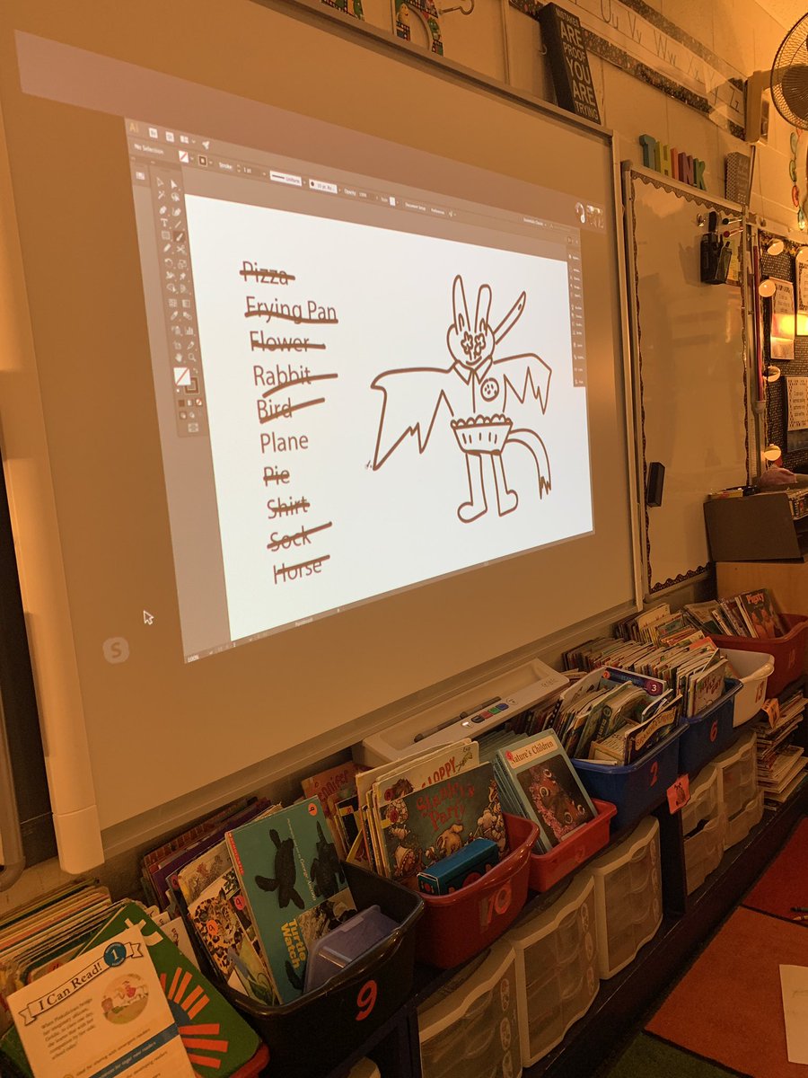 capper2teach's tweet image. Thanks @BuzzBurman for Skyping with us and sharing how you create your art for the @nightzookeeper books. Amazing experience for all students!