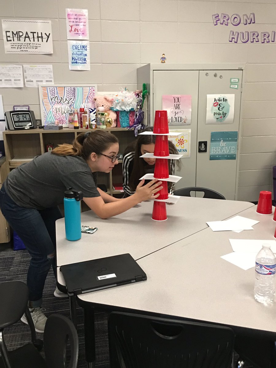 melmckeeverFCS's tweet photo. One of the best parts of the #caincuptowerchallenge was seeing their facial expressions and hearing their strategies. @KleinCain @BrandonBaker31 https://t.co/UfmlxYBijH