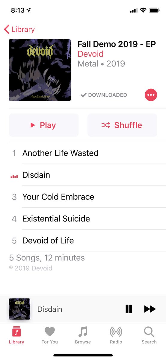 Demo out now! Search “devoid fall demo” in Apple Music and Spotify to find it. Recordings by <a href="/TheGrottoAudio/">The Grotto</a> and logo by <a href="/postalbreakdown/">KYLE BOND</a>. Mixed and mastered by our own “Teemane”