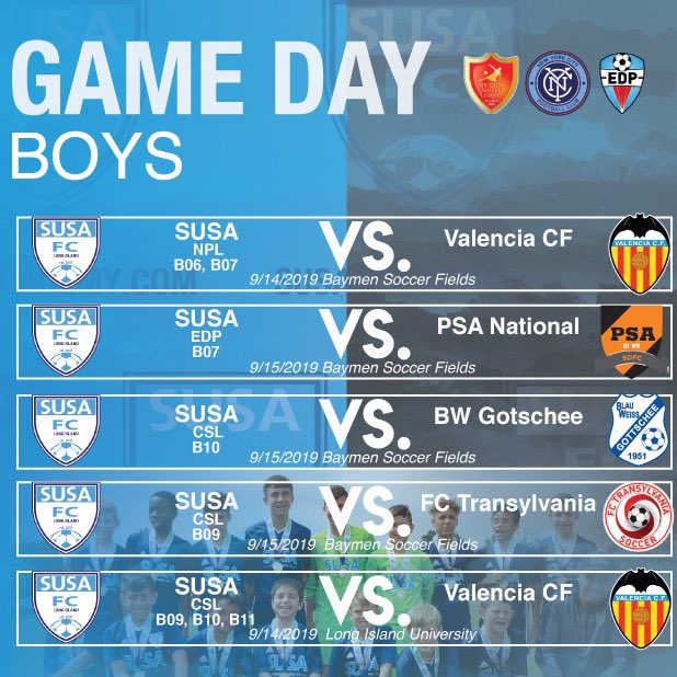 susa_academy's tweet image. Some weekend matchups!!! #susafamily #susalife