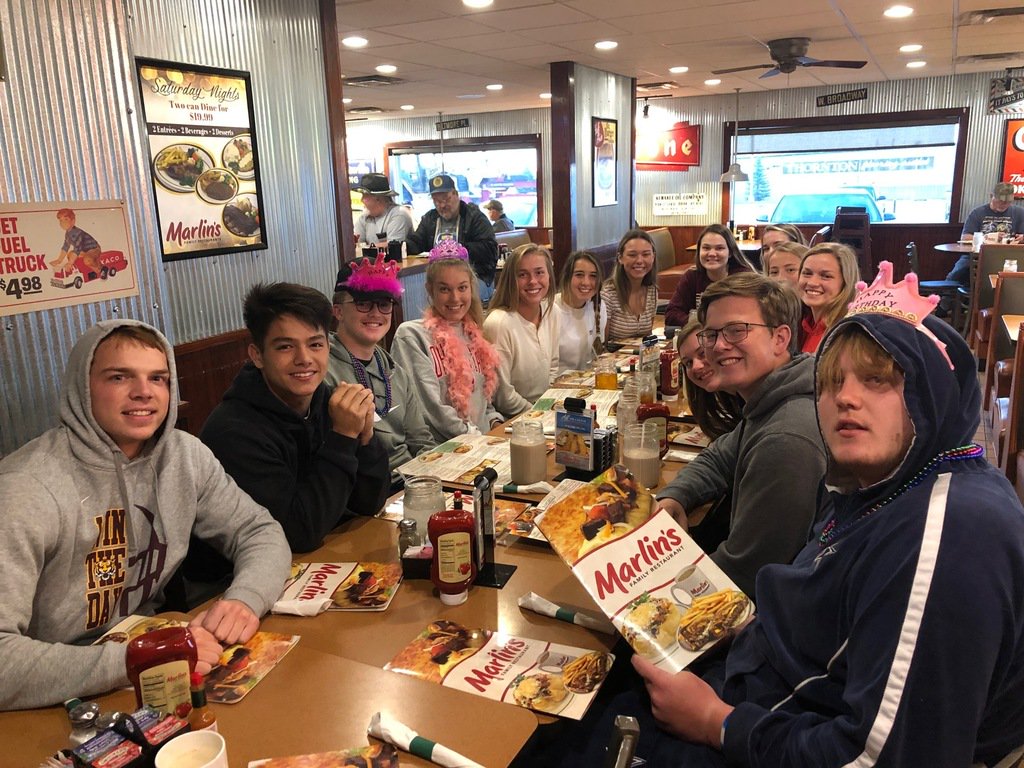 HarrisburgHigh's tweet photo. The 2019 Harrisburg Royalty at morning breakfast. Congratulations Emily Olson, Aby Phipps, Brooke Aden, LilyAna Petersen, Sami Farrell,Jhei Roewert, Nathan Tuttle, Jack Rabern, Grant Tiede and Jim Nebelsick. https://t.co/RsbASCDzFA