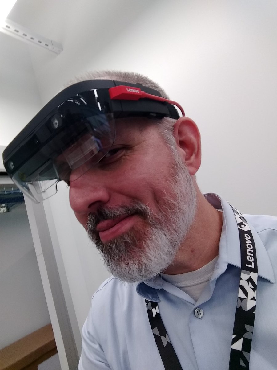 brian_moynihan's tweet photo. Just started this week @Lenovo as Global Education Solutions Manager for the #VR classroom initiative. Got to try out the awesome ThinkReality headset. XR is going to change every industry! https://t.co/bVRTc35ewg