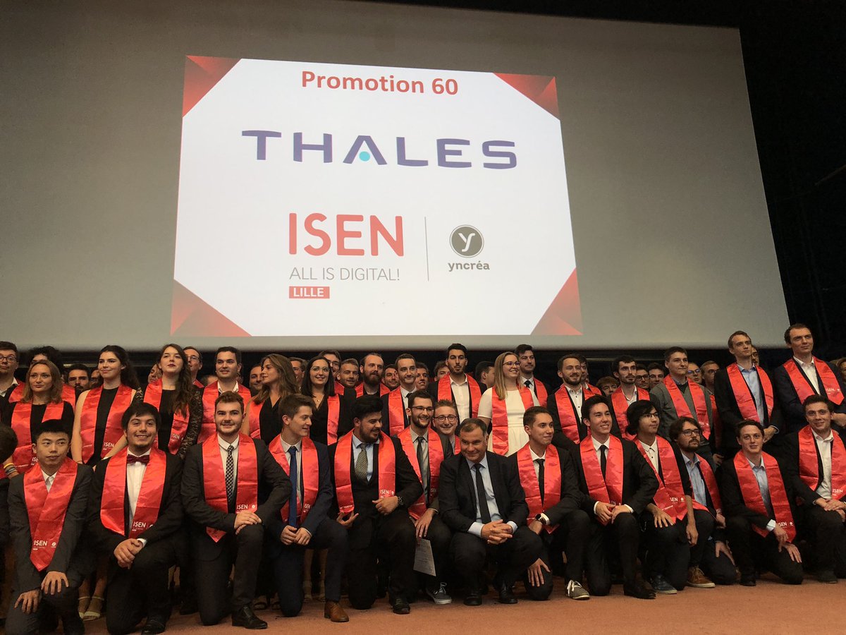 Remise des diplômes ISEN Yncrea promotion Thales avec Jean-Marie Letort  VP cybersecurite comme parrain