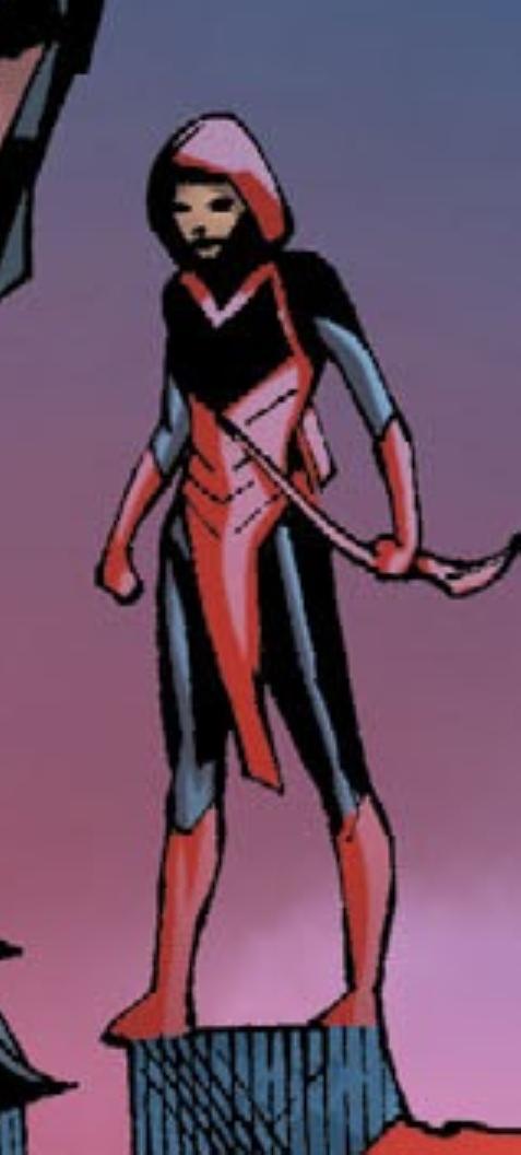 So she lets an arrow loose... And it sinks into Deathstroke's patched eye. Damian wouldn't be able to kill Deathstroke if he was already dead. Sound logic, I suppose. Damian's humanity is saved but at what cost? Hers.