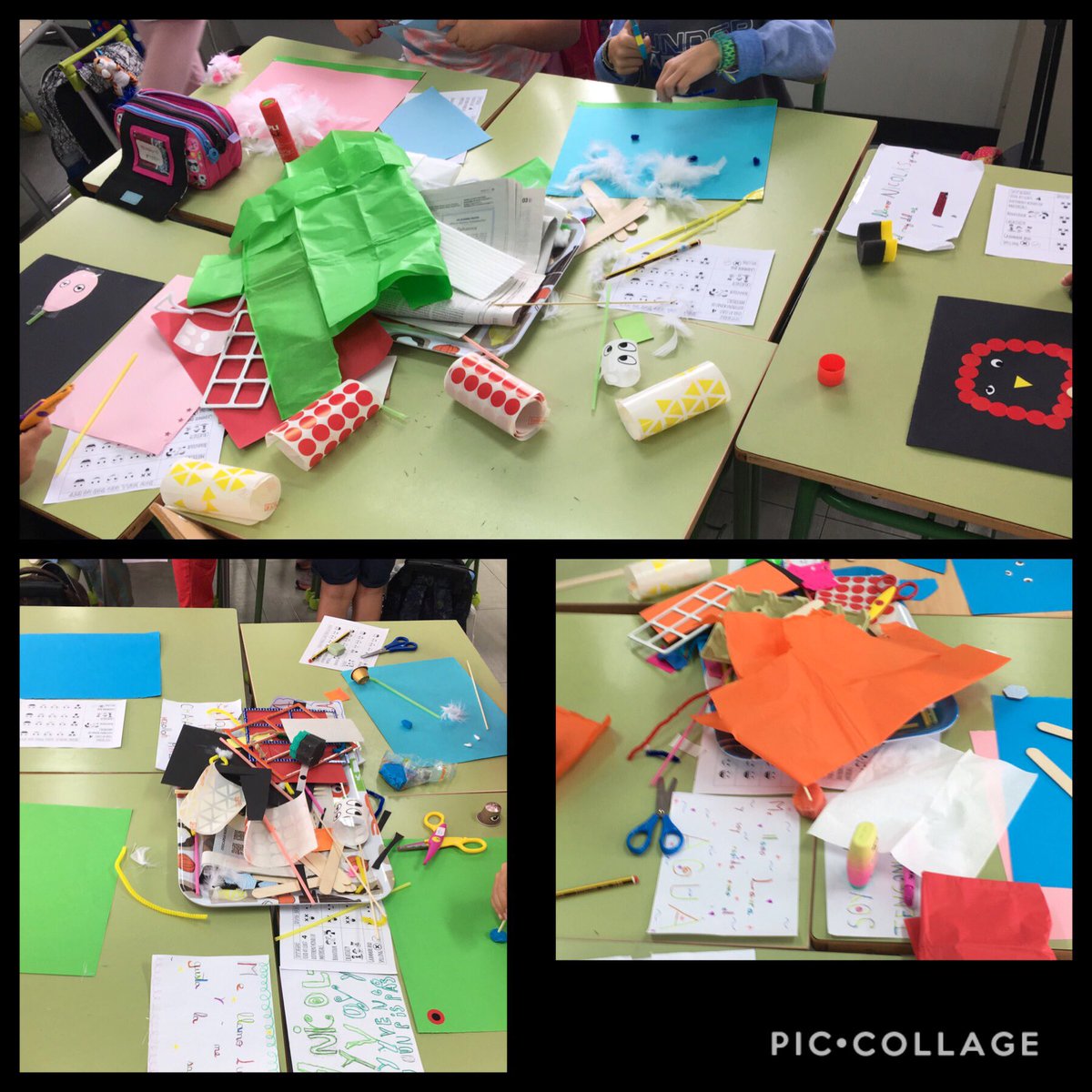 EliCatalan2's tweet photo. I gave my students a tray full of different materials and I let them use their imagination. EMPOWER IMAGINATION!! 🎨💡✂️Les he dado materiales a mis alumnos para que usen su imaginación🎨💡✂️@BeicaFRomano @CEIPForoRomano #arts #initialevaluation #CreativityMatters #iloveteaching https://t.co/jU2ntMsF1D