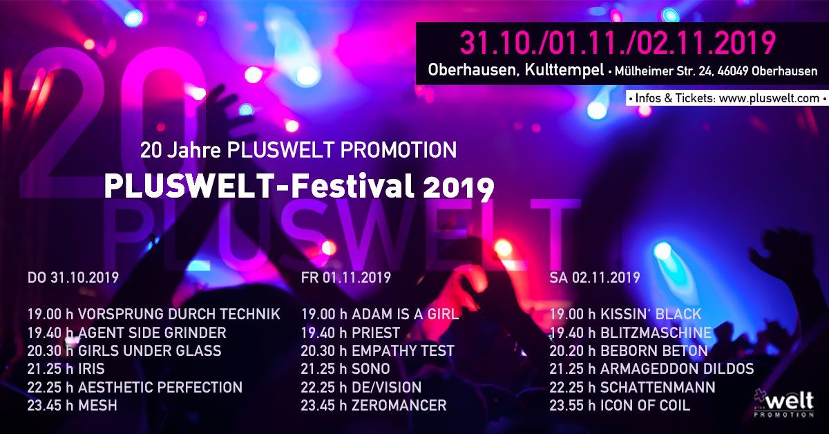 Showtimes now available for Oberhausen #plusweltfestival Tickets available: pluswelt.com/festival