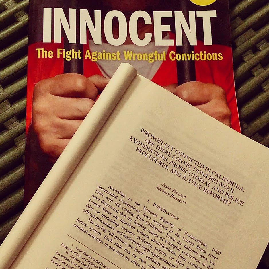 stockman214's tweet photo. Read @JustinoBrooks law review article on #WrongfulConvictions in California at the link below. Fun fact: Justin wrote this article with his son, Zack (UCLA Law), and Kern County, CA, has one of the worst records for miscarriages of justice.  Read on:  https://t.co/MqUllmKXI1 https://t.co/DyFzqdpBGA