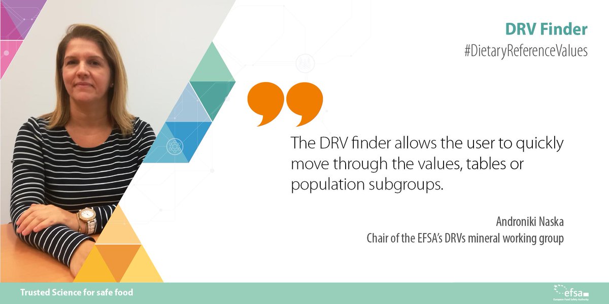 EFSA_EU's tweet photo. Explore #DietaryReferenceValues, tables or population subgroups quickly with our new updated #DRV Finder @EFSA_EU ➡️ https://t.co/N3JVb6F3Gu https://t.co/Fz9o37h6c3