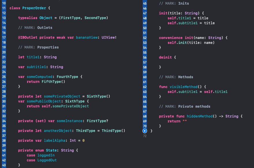 JohnLocksmith_'s tweet image. What do you think of that order? I have to introduce some rules in project. Any other ideas? #RoastMyCode #SwiftLang