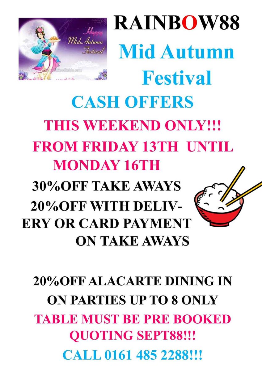 _rainbow88's tweet photo. Happy Moon Festival! Lets wish for happiness and life fulfillment on this special Chinese festival! Come and celebrate with these great offers👍 https://t.co/bnx0bmm4RY