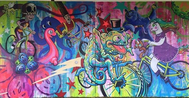 RustBeltMonster's tweet photo. 4 years ago at Neocycle. #mural #artoninstagram #bycicle #acrylicpainting #cleveland https://t.co/JL3UEXTXmV