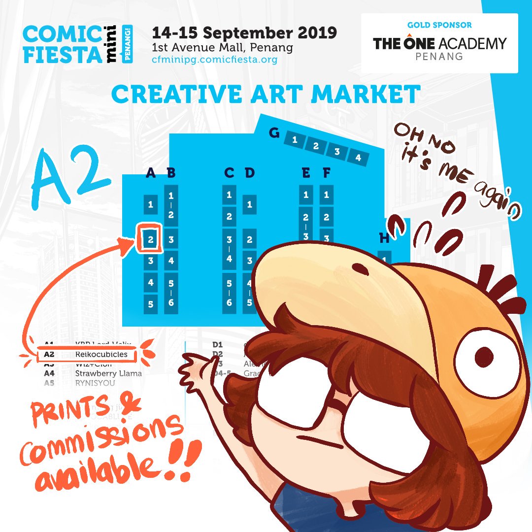 reikocubicles's tweet photo. Woohooo~ Having a booth tmr at #comicfiestamini 2019 penang. If anyone is going there, do come visit the booth ~ https://t.co/nsoTzgXqlZ