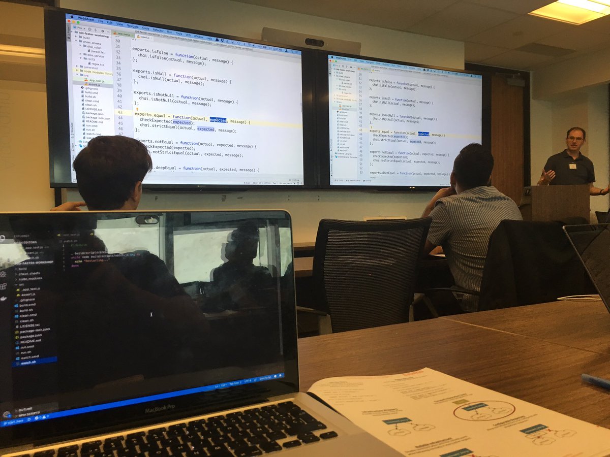 freddiemotion's tweet image. Learning new patterns and improving my TDD skills at “Faster, more effective test-driven development” workshop by @jamesshore #tddfaster #assertjs