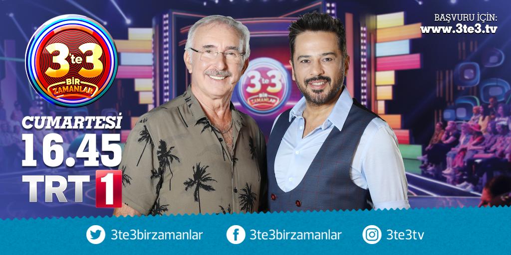 Türk televizyonlarının en eğlenceli bilgi yarışması 3’te 3 Bir Zamanlar’ın bu hafta konuğu Mustafa Yolaşan. Yıllarca TRT ekranlarından evlerimize konuk olan Yolaşan ile zamanda yolculuğa hazır mısınız? Emre Altuğ’un sunumuyla 3’te 3 Bir Zamanlar, yarın saat 16.45'te TRT 1’de…