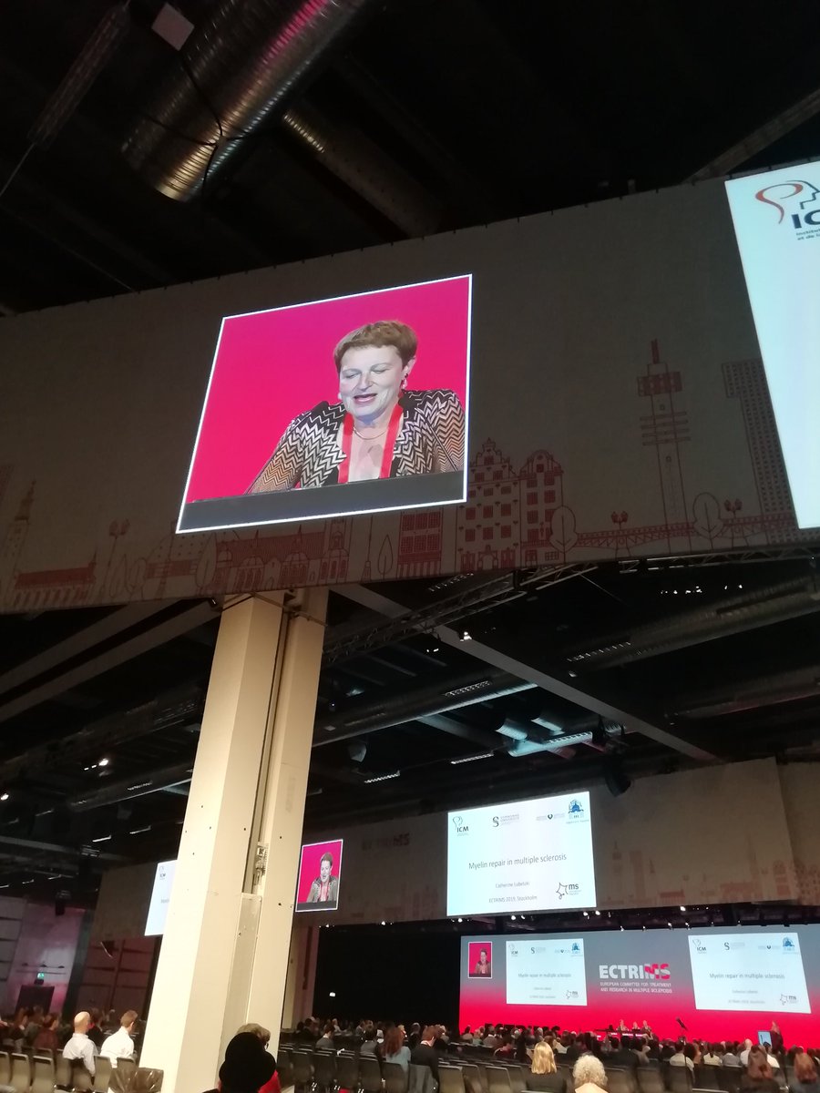 Prof Catherine Lubetzki receiving the 2019 Charcot award for her pioneering work in myelin repair.

A very well deserved award! 👏👏👏