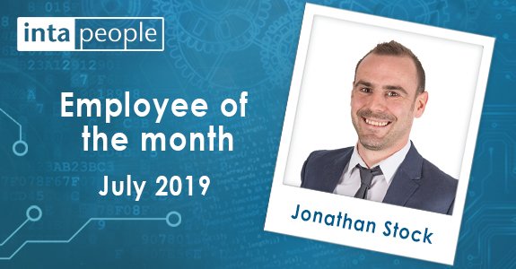 intapeople's tweet photo. Congratulations to @JonathanStock86 and @digital_catrin who are our July and August #employeeofthemonth; both have achieved fantastic results over the summer and we felt they deserved to be recognised. #WeAreIntaPeople https://t.co/2DLC8rnnhL