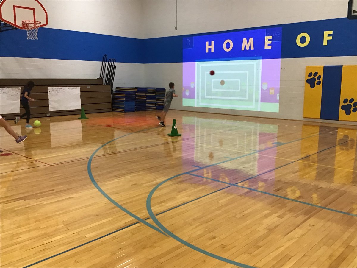 Our fifth graders had an awesome time using our LU to master shooting on net for soccer! They tried reaching a new high score as a class!!  #inspire96 #innovation #PhysEd